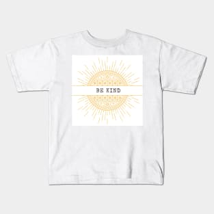 Be Kind Golden Star Mandala Kids T-Shirt